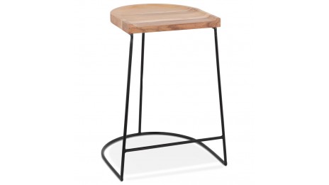 Tabouret snack Mi-hauteur bois et métal - Hector
