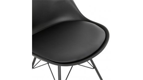 Chaise noire design - Claudy