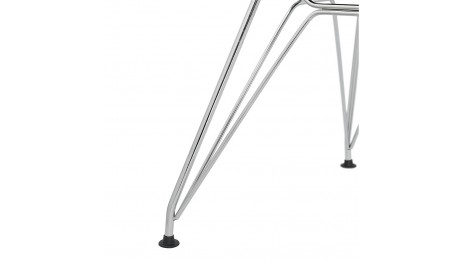 Chaise design Blanche pieds chrome - Lassy