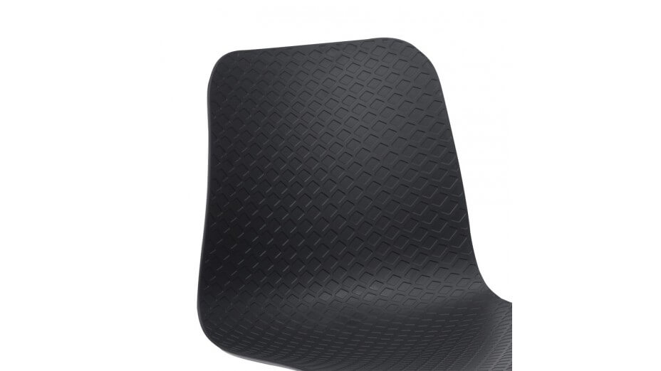Chaise design Noire pied chromé - Lassy