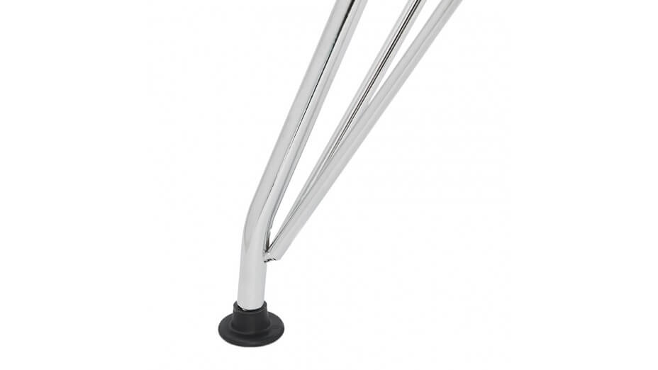 Chaise design Noire pied chromé - Lassy