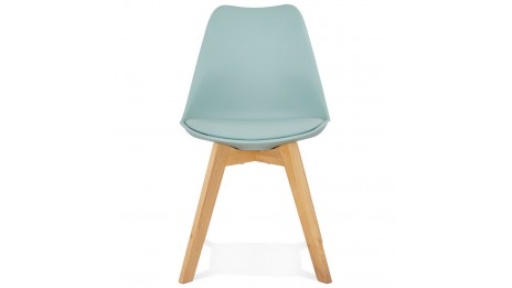 Chaise bleu pied bois - Trendy