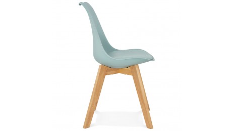 Chaise bleu pied bois - Trendy
