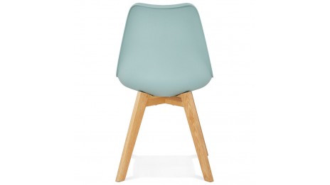 Chaise bleu pied bois - Trendy