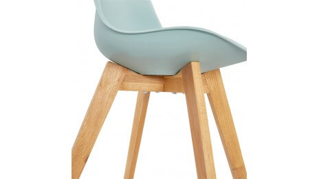 Chaise bleu pied bois - Trendy