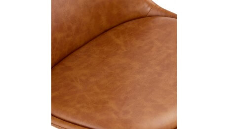 Chaise moderne similicuir brun - SAMY