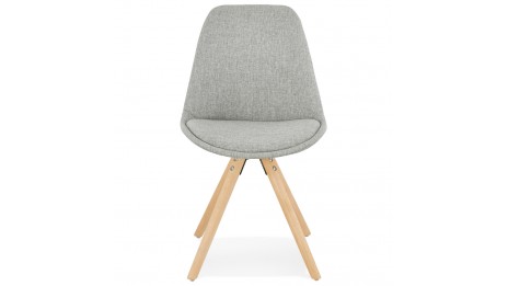 Chaise moderne tissu gris - ADEL