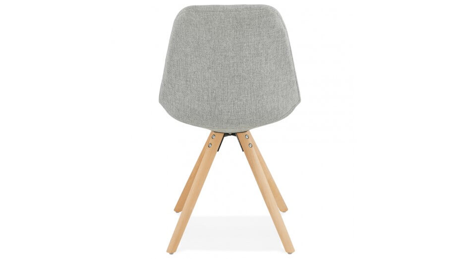 Chaise moderne tissu gris - ADEL