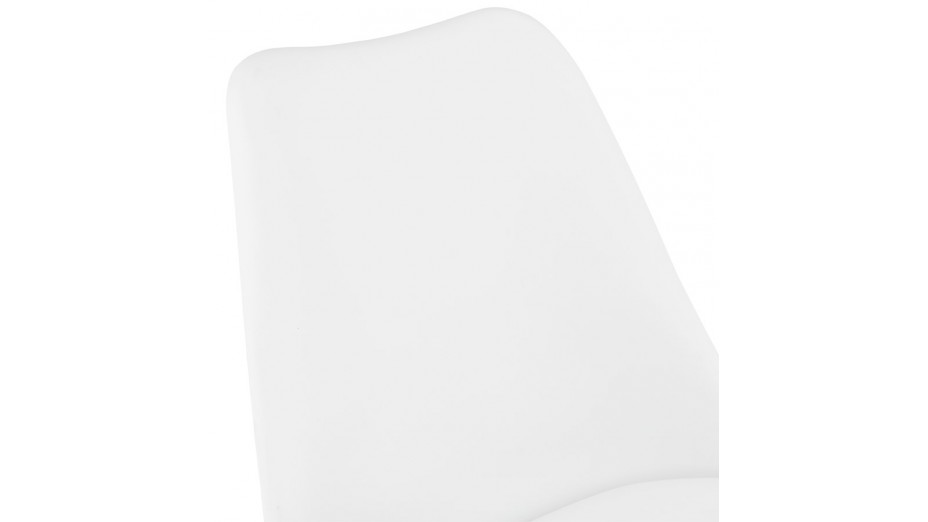 Chaise moderne blanche pied noir - NEW