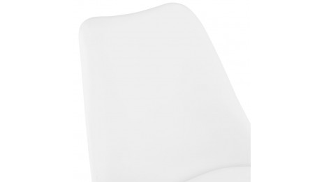 Chaise moderne blanche pied noir - NEW