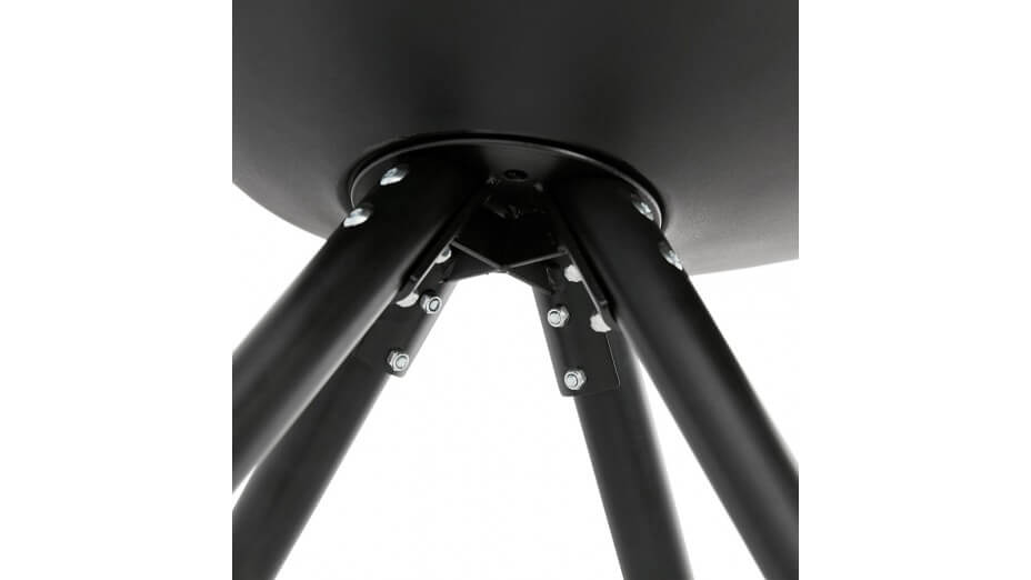 Chaise moderne noire pied noir - NEW
