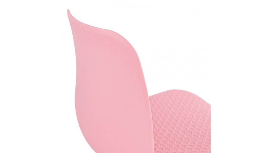 Chaise design Rose pied blanc - Lassy