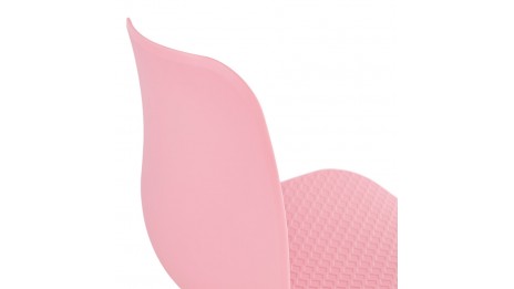 Chaise design Rose pied blanc - Lassy