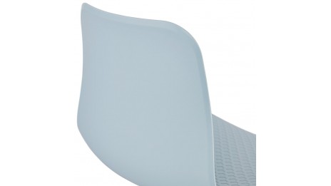 Chaise design Bleu pied blanc - Lassy