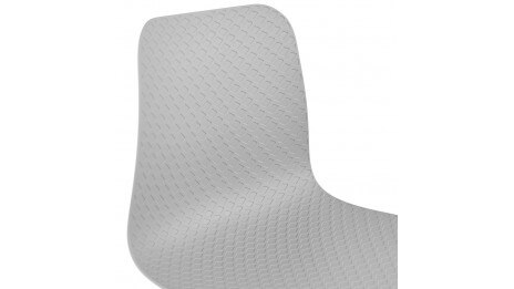 Chaise design Grise pied blanc - Lassy