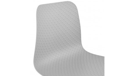 Chaise design Grise pied chromé - Lassy