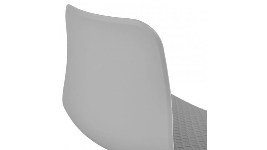 Chaise design Grise pied chromé - Lassy