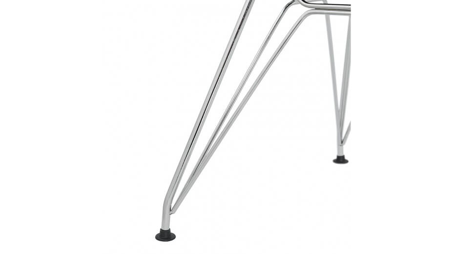 Chaise design Grise pied chromé - Lassy