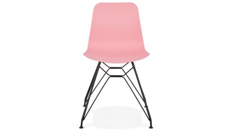 Chaise design Rose pied noir - Lassy