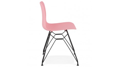 Chaise design Rose pied noir - Lassy