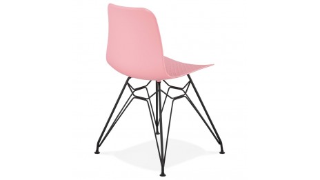 Chaise design Rose pied noir - Lassy