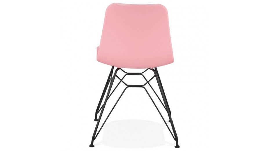 Chaise design Rose pied noir - Lassy