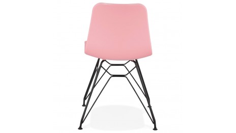 Chaise design Rose pied noir - Lassy