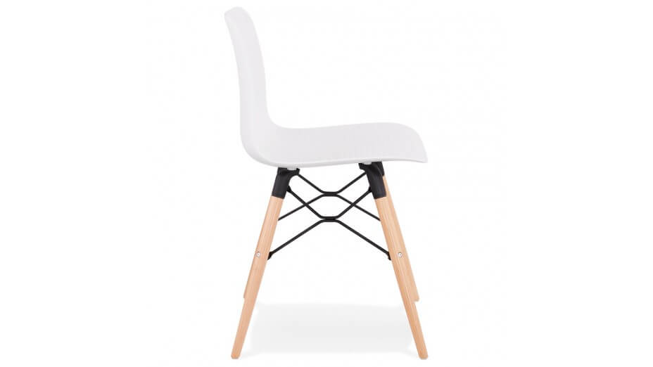Chaise style scandinave blanche - CARO