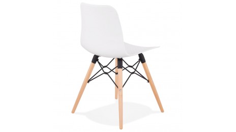 Chaise style scandinave blanche - CARO