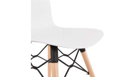 Chaise style scandinave blanche - CARO