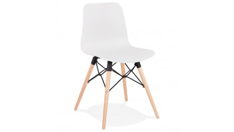 Chaise style scandinave blanche - CARO