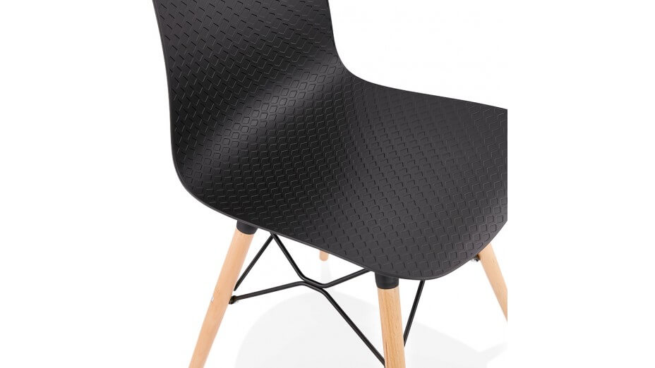 Chaise style scandinave noire - CARO