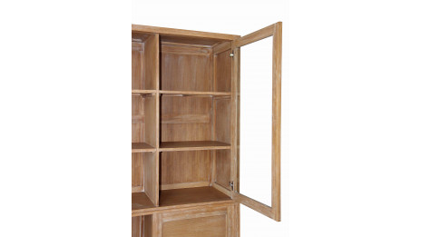 Vaisselier en teck massif 140 cm - Square