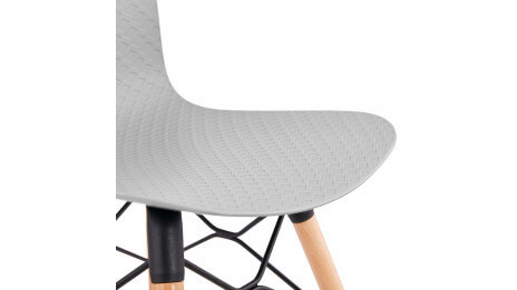 Chaise style scandinave Grise - CARO