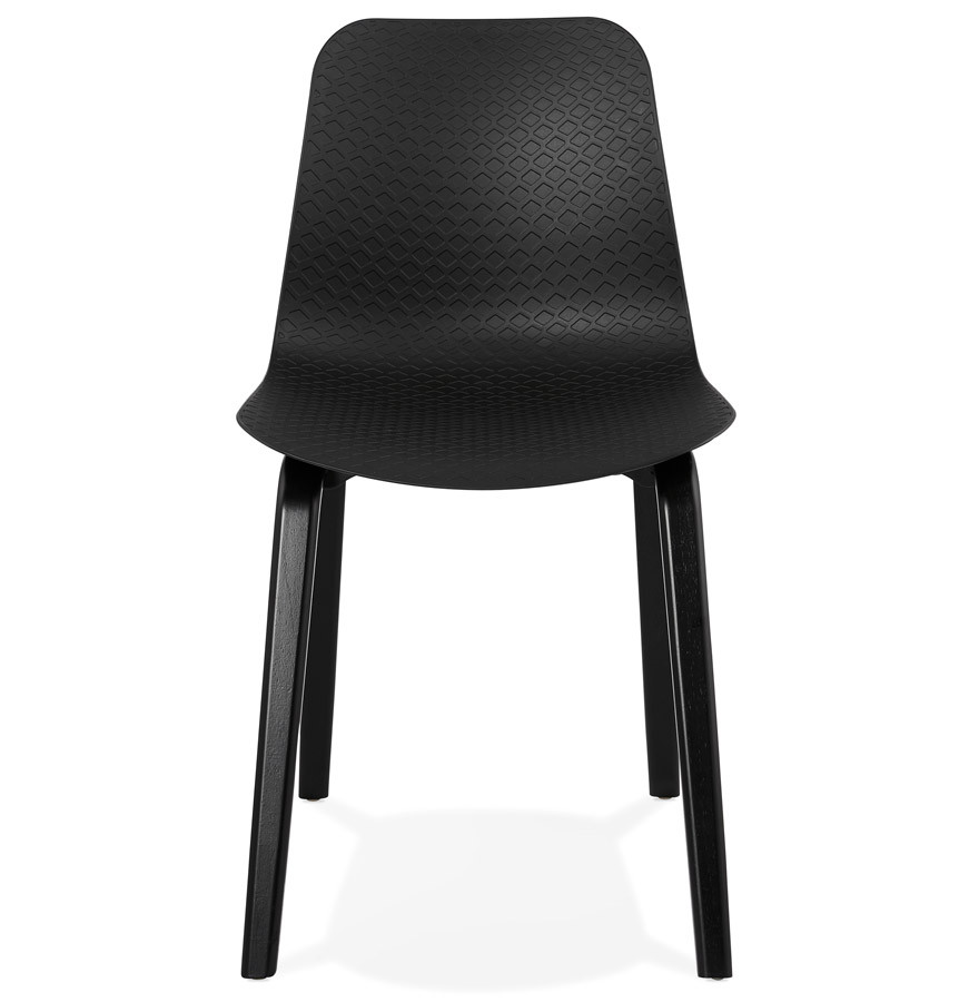 Chaise design noir pied noir  Julia