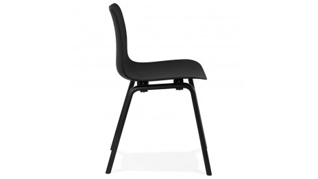 Chaise design noir pied noir - Julia