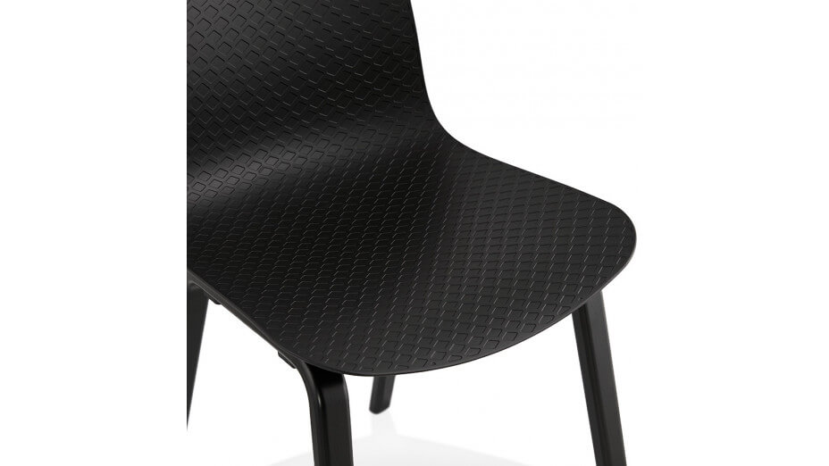 Chaise design noir pied noir - Julia