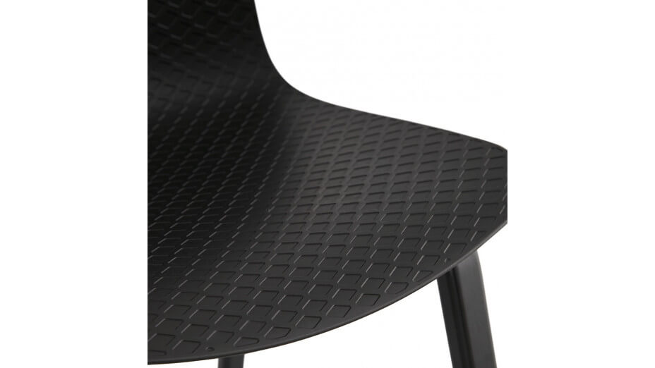 Chaise design noir pied noir - Julia