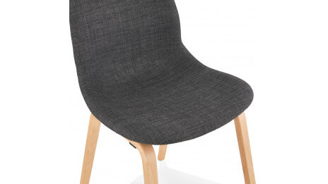 Chaise design Tissu gris anthracite - Julia