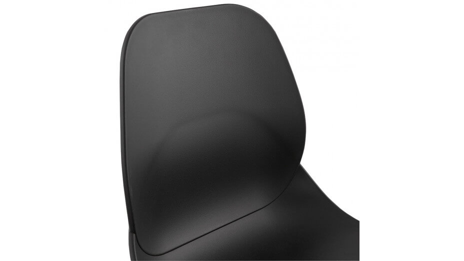 Chaise empilable noire pied métal noir - Valou