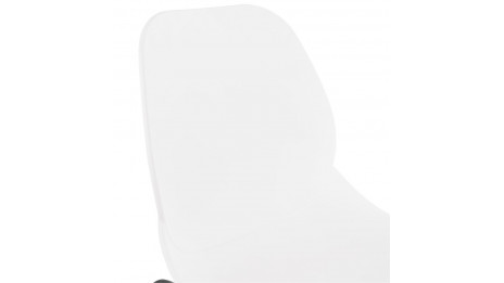 Chaise empilable blanche pied métal noir - Valou