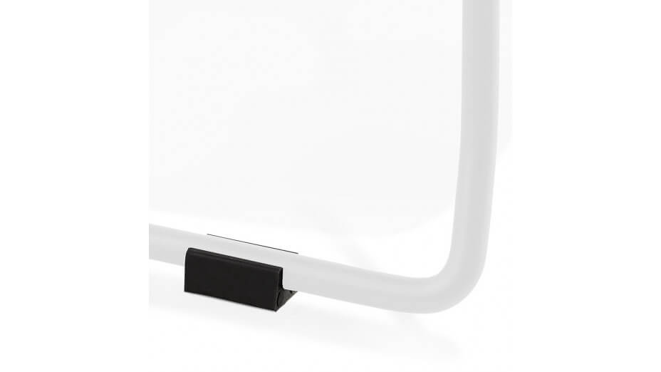 Chaise design rose empilable pied métal blanc - VERO