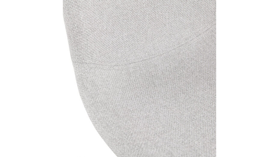 Chaise empilable Tissu gris clair pied chromé - DEBI
