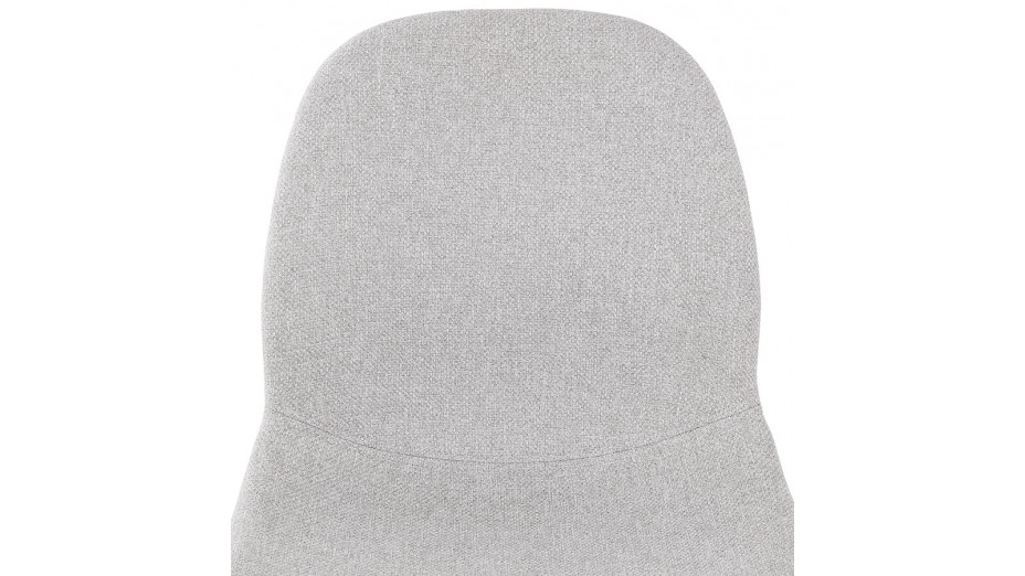 Chaise design Tissu gris clair pied noir - Nala