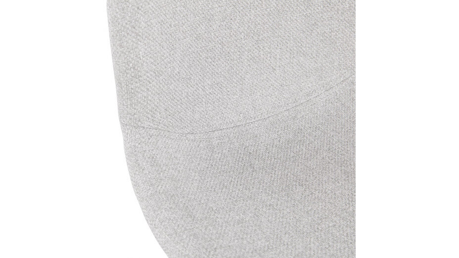 Chaise design Tissu gris clair pied chromé - Nala