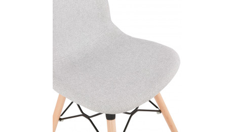 Chaise scandinave Tissu gris clair - CARRY