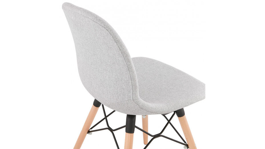 Chaise scandinave Tissu gris clair - CARRY