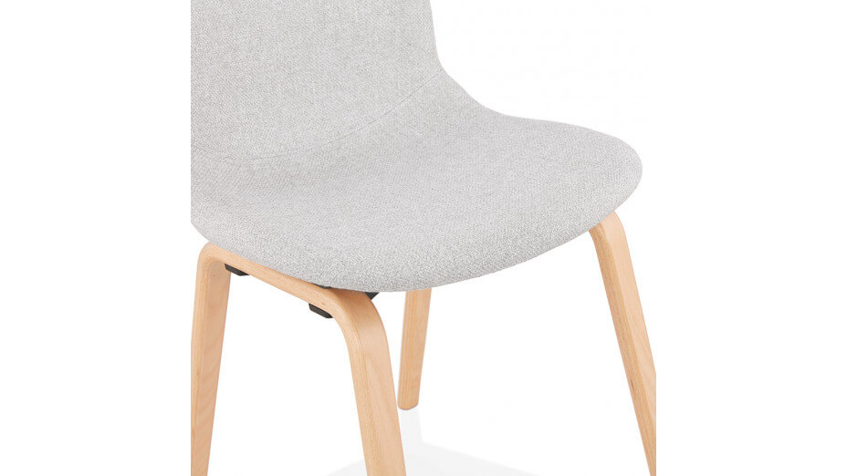 Chaise design Tissu gris clair - Julia