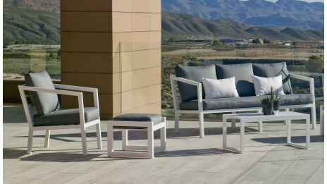Salon de jardin aluminium 7 places