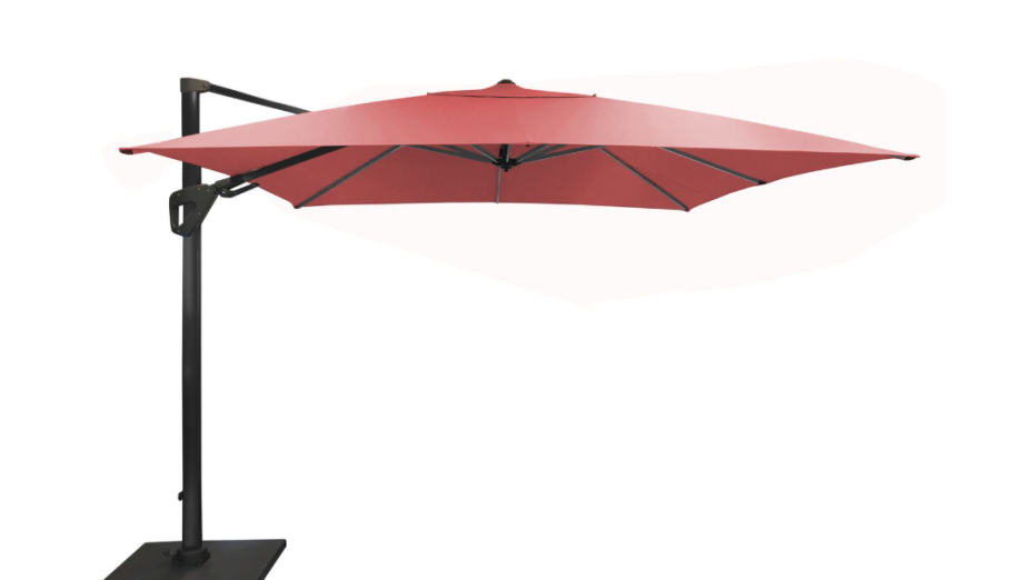 Parasol déporté Orientable 300 x 300 cm toile Sunbrella orange - SONE